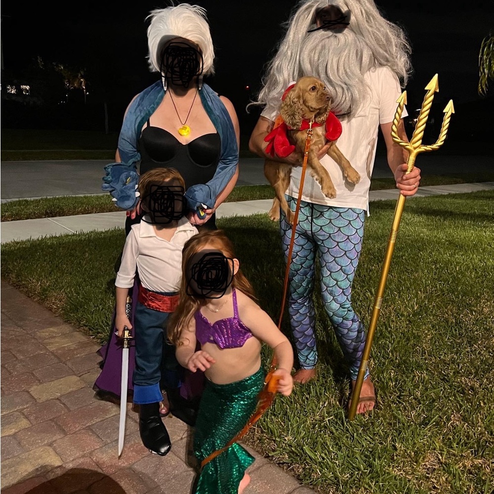 Family costume- Little Mermaid Theme - Halloween or for any dress up party